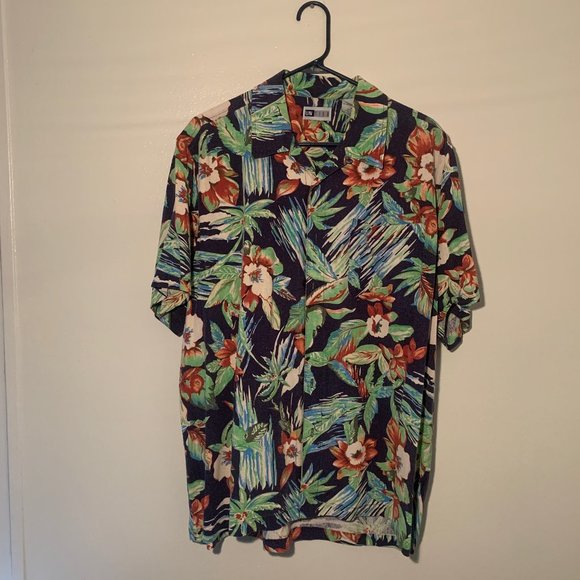 Vintage Untied Tropical Island Hawaiian Mens L EUC - Picture 1 of 6